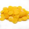 HAKITAROOM Set of 100 Opaque Plastic Learning Counters Mini Poker Chips Game Tokens with Storage Box (Yellow, 1 Inch) view 1