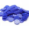 HAKITAROOM Set of 100 Opaque Plastic Learning Counters Mini Poker Chips Game Tokens with Storage Box (Blue, 1 Inch) view 1