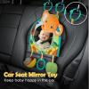 Lynncare Car Seat Toy, Baby Car Mirror Toy for Rear Facing, Travel Baby Activity Center with Hanging Engaging Toys for Infants Babies 0-6-12-18 Months Boy Girl view 2