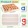 Montessori Letters Movable Wood Alphabet with Box and Large Mat Small Wooden Alphabet Letters Montessori Trays Preschool Spelling Learning Language Materials Objects, Red, Blue view 2