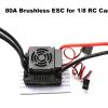 GoolRC 80A Brushless ESC Electronic Speed Controller T Plug 5.8V 3A BEC for 1/8 RC Car view 3