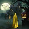 Aulwewd Brick Road of Yellow Halloween Hooded Cloaks Witch Robe Cloaks, Holiday Party Cosplay Costumes (Unisex) view 2