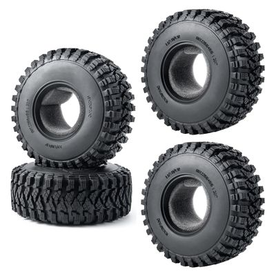 Zolikar RC Rubber 2.2 Crawler Tires 125MM 4PCS for 1/10 Scale SCX10 D90 Wraith 90048 90018 RR10 RC Crawler Car Accessorie