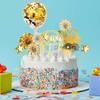 Cake Topper Decoration Set Acrylic Glitter Happy Birthday Cake Topper with Confetti Balloon Paper Fans Stars Firework Cupcake Toppers for Gold Theme Decor Girl Women Birthday Party Supplies (Gold) view 4