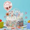 Cake Topper Decoration Set Acrylic Glitter Happy Birthday Cake Topper with Confetti Balloon Paper Fans Firework Cupcake Toppers for Rose Golden Theme Decor Women Birthday Party Supplies (Rose Gold) view 4