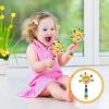 Wrist Band Jingle Bells 2pcs Wood Jingle Rattle Bell Handheld Children Rattle Toys Baby Grip Training Toy for Baby Nursing Supplies Christmas Stick view 2