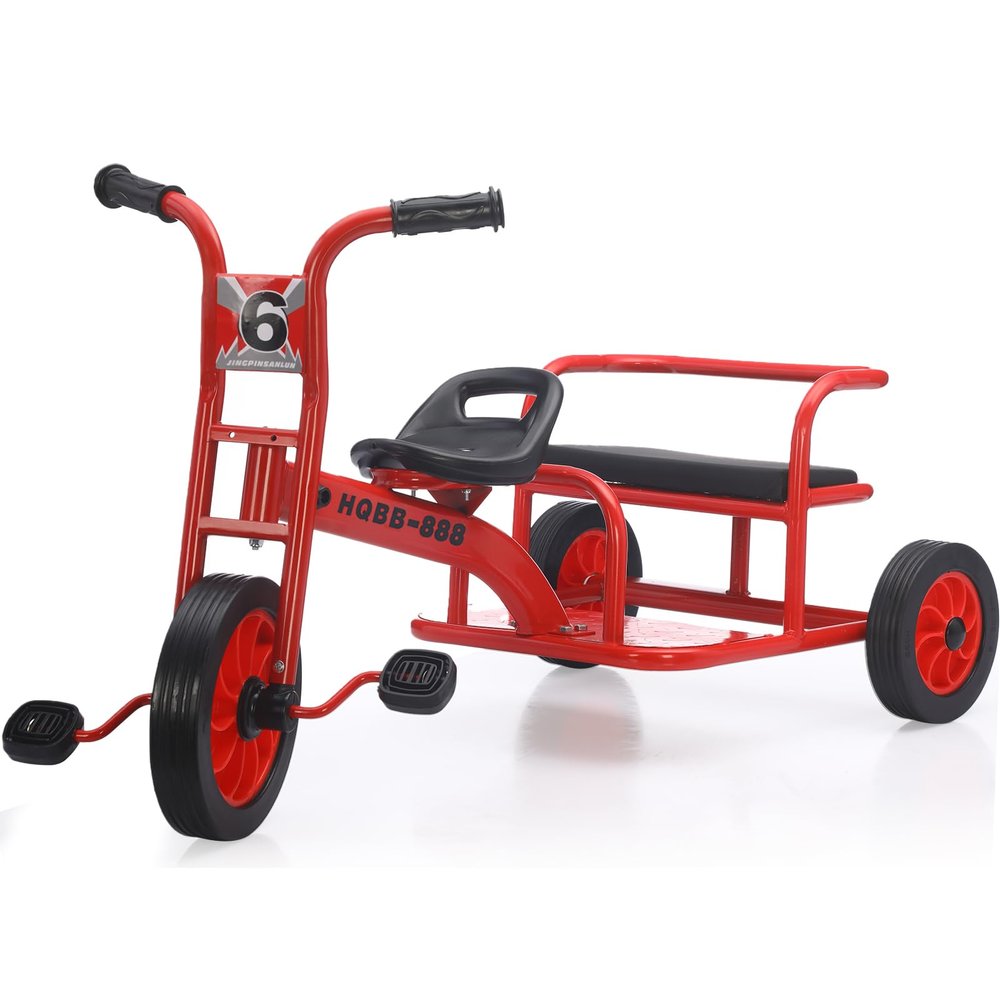 Kids Tricycle for Riders Ages 3-5 Preschool Playground Kids Tricycles, Daycare Toddler Tandem TrikeChildren Tandem Bike, Outdoor Playground Equipment Trike