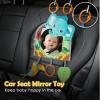 Lynncare Car Seat Toy, Baby Car Mirror for Rear Facing, Travel Baby Activity Center with Hanging Engaging Toys for Infants Babies 0-6-12-18 Months Boy Girl view 2