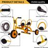 Kids Tricycle for Preschool Playground, Daycare Toddler Trike, Children Double Seat Bikes with Passenger Seat, Outdoor Playground Equipment, Toddler Tricycles for Riders Ages 3+ view 3