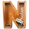 Personalized Large Wooden Letter Piggy Bank, Coin Bank, Custom Piggy Bank with Custom Name, Can be Used as Christmas, Birthday Gifts view 1