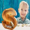 Personalized Large Wooden Letter Piggy Bank, Coin Bank, Custom Piggy Bank with Custom Name, Can be Used as Christmas, Birthday Gifts view 3