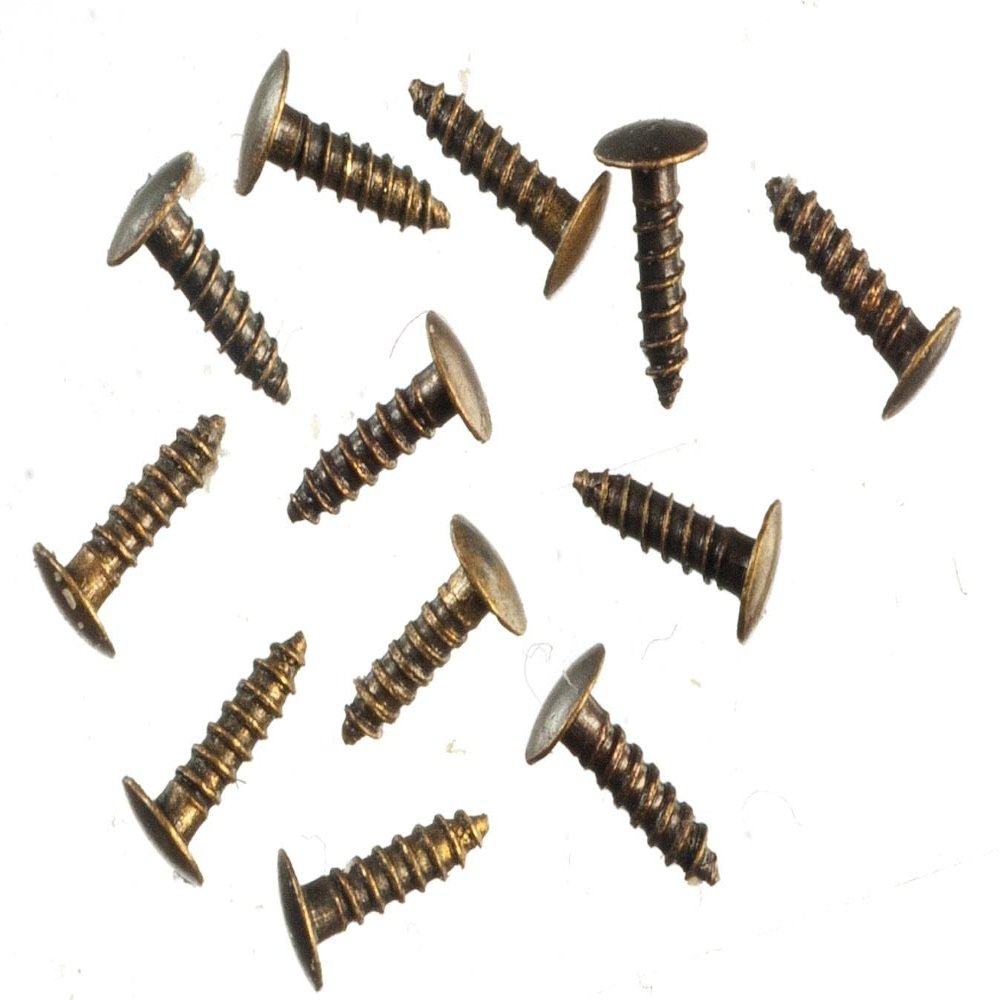 Melody Jane Dolls Houses Dollhouse 3/32in Mini Nails Brass Nickle Miniature DIY Builders Accessory