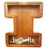 Personalized Large Wooden Letter Piggy Bank, Coin Bank, Custom Piggy Bank with Custom Name, Can be Used as Christmas, Birthday Gifts view 1