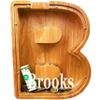 Personalized Large Wooden Letter Piggy Bank, Coin Bank, Custom Piggy Bank with Custom Name, Can be Used as Christmas, Birthday Gifts view 1
