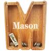 Personalized Large Wooden Letter Piggy Bank, Coin Bank, Custom Piggy Bank with Custom Name, Can be Used as Christmas, Birthday Gifts view 1