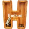 Personalized Large Wooden Letter Piggy Bank, Coin Bank, Custom Piggy Bank with Custom Name, Can be Used as Christmas, Birthday Gifts view 1