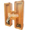 Personalized Large Wooden Letter Piggy Bank, Coin Bank, Custom Piggy Bank with Custom Name, Can be Used as Christmas, Birthday Gifts view 2