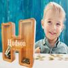 Personalized Large Wooden Letter Piggy Bank, Coin Bank, Custom Piggy Bank with Custom Name, Can be Used as Christmas, Birthday Gifts view 3