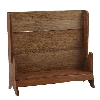 Dolls House Early American Rustic High Back Settle Bench Seat Pioneer Furniture