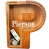 Personalized Large Wooden Letter Piggy Bank, Coin Bank, Custom Piggy Bank with Custom Name, Can be Used as Christmas, Birthday Gifts view 1