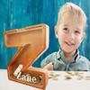 Personalized Large Wooden Letter Piggy Bank, Coin Bank, Custom Piggy Bank with Custom Name, Can be Used as Christmas, Birthday Gifts view 3