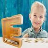 Personalized Large Wooden Letter Piggy Bank, Coin Bank, Custom Piggy Bank with Custom Name, Can be Used as Christmas, Birthday Gifts view 3