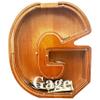 Personalized Large Wooden Letter Piggy Bank, Coin Bank, Custom Piggy Bank with Custom Name, Can be Used as Christmas, Birthday Gifts view 1