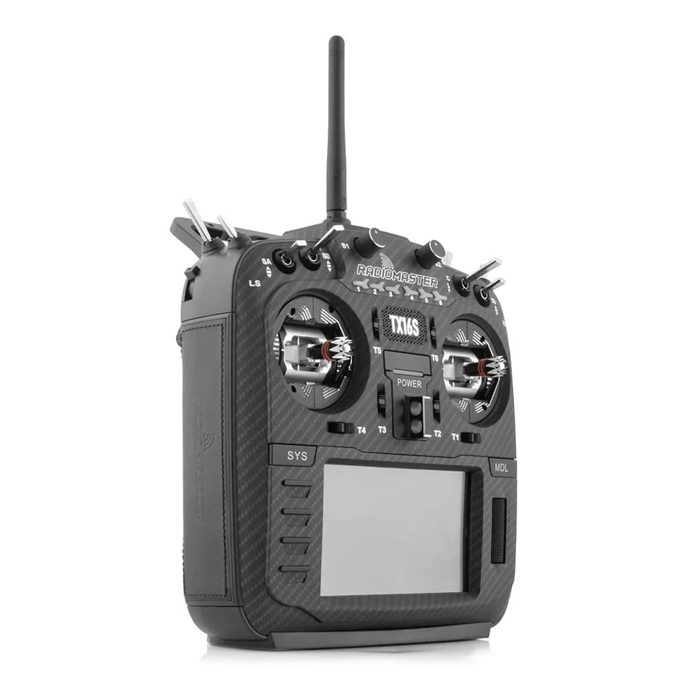 RADIOMASTER TX16S MKII MAX 2.4GHz 16CH Radio Transmitter - Multi-Protocol w/ AG01 Gimbals - Black