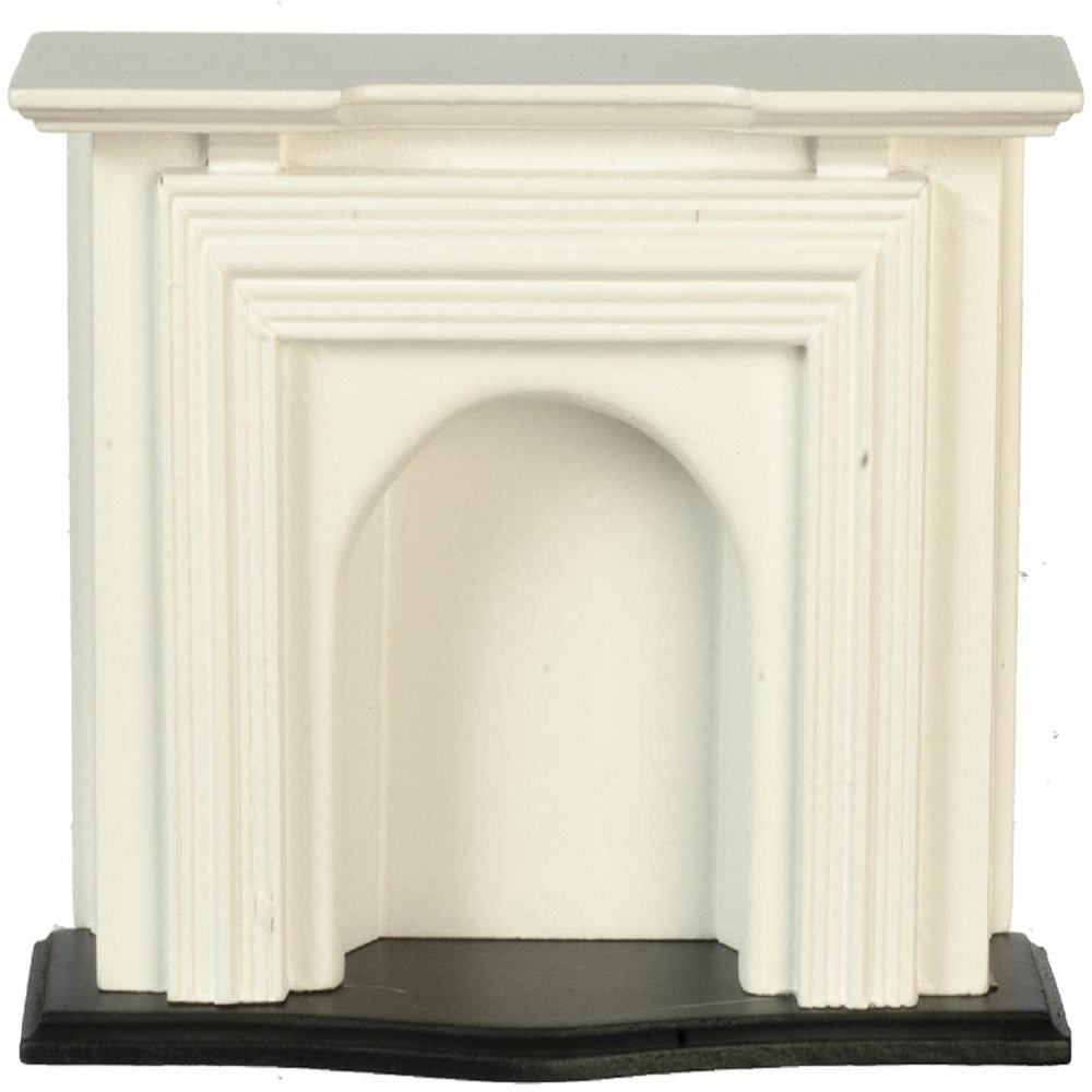Melody Jane Dolls Houses Dollhouse Jamestown Fireplace Fire Surround White Wooden Miniature Furniture