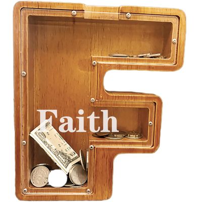 Personalized Large Wooden Letter Piggy Bank, Coin Bank, Custom Piggy Bank with Custom Name, Can be Used as Christmas, Birthday Gifts