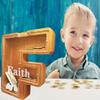 Personalized Large Wooden Letter Piggy Bank, Coin Bank, Custom Piggy Bank with Custom Name, Can be Used as Christmas, Birthday Gifts view 3
