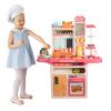 Complete Kitchen Play Set Chef's Role Play 65 PCS Accessories Set with Music Box, Egg Steamer, Real Water, Smoke, Menu Pad view 4