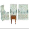 Melody Jane Dolls Houses Dollhouse Blue Floral Country Cottage Miniature Living Room Furniture Set 1:12 view 1