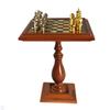Melody Jane Dolls Houses Dollhouse Walnut Chess Table with Set Miniature Study Pub Furniture 1:12 Scale view 1