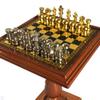 Melody Jane Dolls Houses Dollhouse Walnut Chess Table with Set Miniature Study Pub Furniture 1:12 Scale view 3