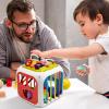 AiTuiTui Multifunction Baby Sensory Montessori Activity Cube Toys, Shape Sorter Early Learning Educational Interactive Toys for Infant Toddlers Boy Girl, Birthday Gifts Christmas Stocking Stuffers view 2
