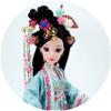 Jayiaine 3D Dancer Doll for Girls Oriental Decoration Doll Chinese Antique Geisha Collectible Decoration Belly Dancer Doll for Kids Holiday Christmas Thanksgiving Day Birthday Gift,Green view 4
