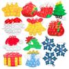 36Pcs Christmas Set Pop Fidget Toys Push Pop it Bubble Fidget Sensory Toy Pop It Fingertip Keychain Decompression Bubble Toys for Kids. view 1