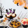 24 PCS Nightmare Theme Cupcake Toppers Glitter Bat Carriage Feet Witch Halloween Cupcake Picks for Nightmare Cristmas Baby Shower Birthday Party Cake Decorations Supplies view 4