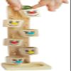 Beautiful Wooden Marble Slider Tree Ball Run Track with 6 Tilting Buckets Toy Famil view 1