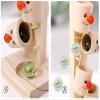 Beautiful Wooden Marble Slider Tree Ball Run Track with 6 Tilting Buckets Toy Famil view 4