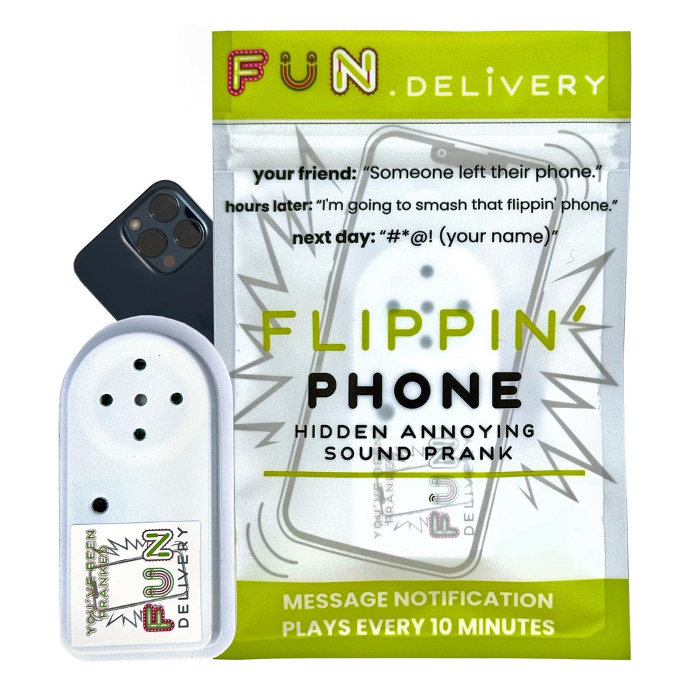 FUN delivery Flippin' Phone: Ringtone Prank Device  Hidden Ringing Sound Device to Prank Friends & Family  Fun Joke Toy for Parties & Offices  Perfect for Pranksters