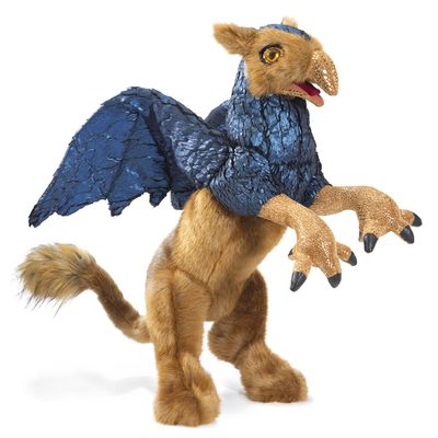 Folkmanis Griffin Hand Puppet, Beige, Blue, Black