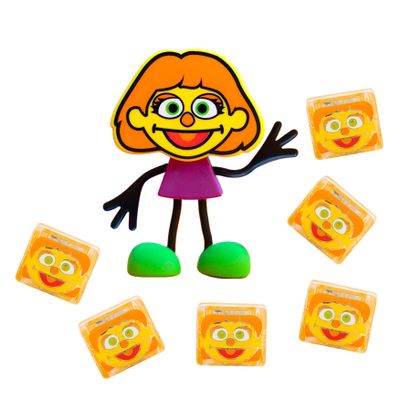 Glo Pals x Sesame Street Water-Activated Light-Up Cubes for Sensory Play (Julia - Cubes with Character) - Valentine Day Gift
