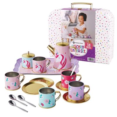 Member's Mark Tin Tea Set - Unicorn