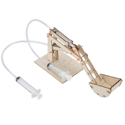 Agatige DIY Excavator Model, Hydraulic Excavator DIY Toy Portable Educational Science Experiment Toy Set