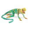 Folkmanis Mini Collared Lizard Finger Puppet, Green, Brown, Yellow, Black view 2