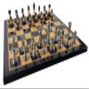 HPL Staunton Chrome & Black Chrome Chess Men Set with 18 inch Dark Walnut Color Board - 2 Player, Ages 12+ view 2