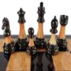 HPL Staunton Chrome & Black Chrome Chess Men Set with 18 inch Dark Walnut Color Board - 2 Player, Ages 12+ view 4