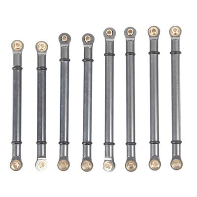 BAIJAC 8Pcs Metal Pull Rod Linkage Link Set for HB Toys ZP1001 ZP1002 ZP1003 ZP1004 1/10 RC Crawler Car Upgrade Parts ( Color : Silver )